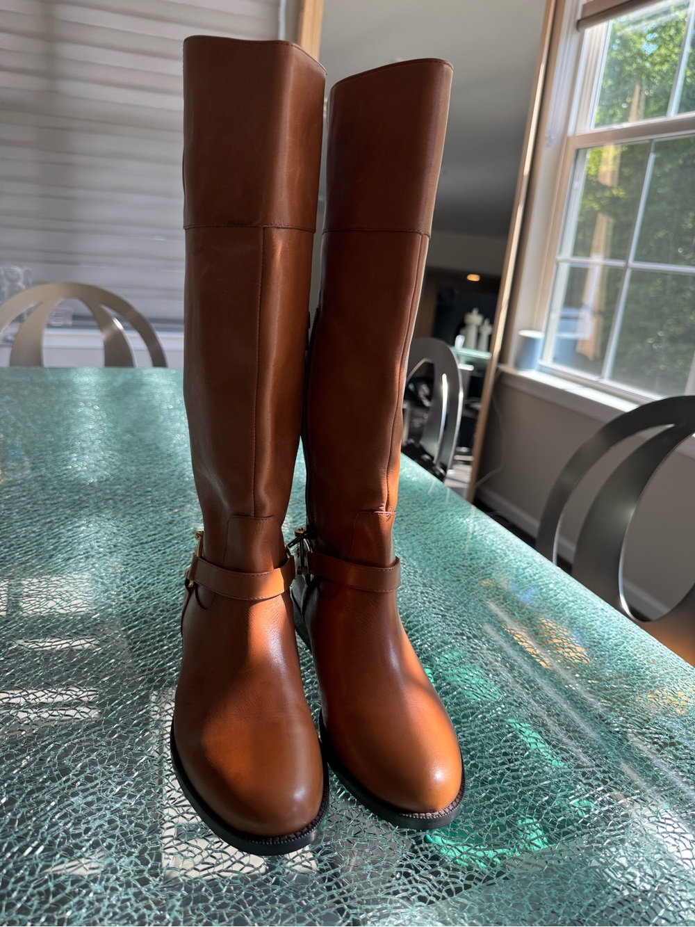 Ralph Lauren Women's Leather Boots in Chestnut Brown 8.5‎ B